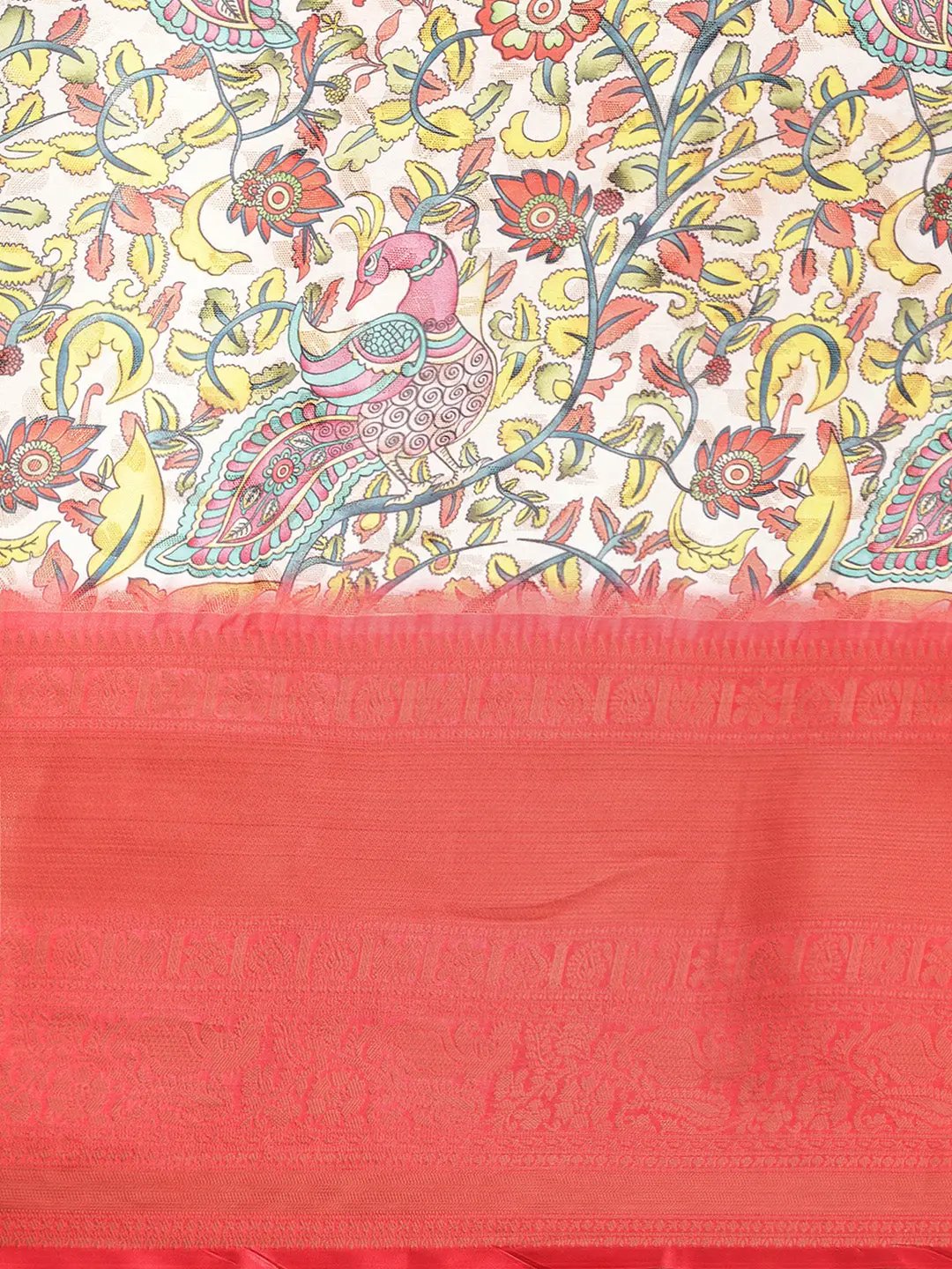 Exquisite Kalamkari Pattu Banarasi Silk Saree by My Store