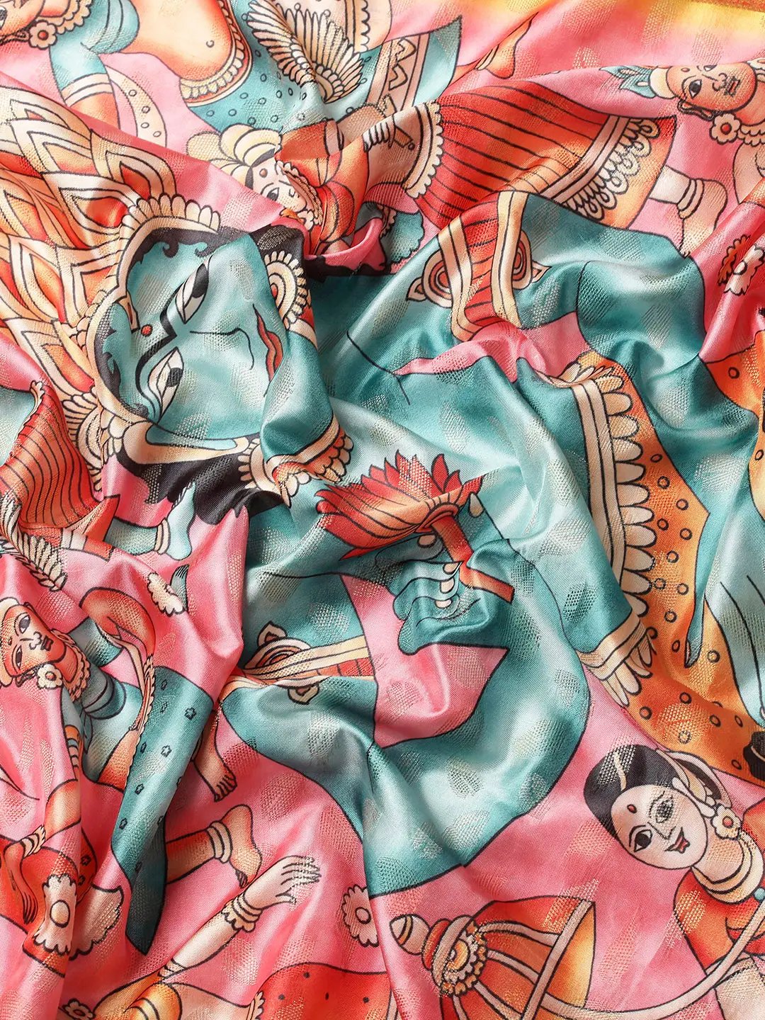 Exquisite Kalamkari Pattu Banarasi Silk Saree by My Store