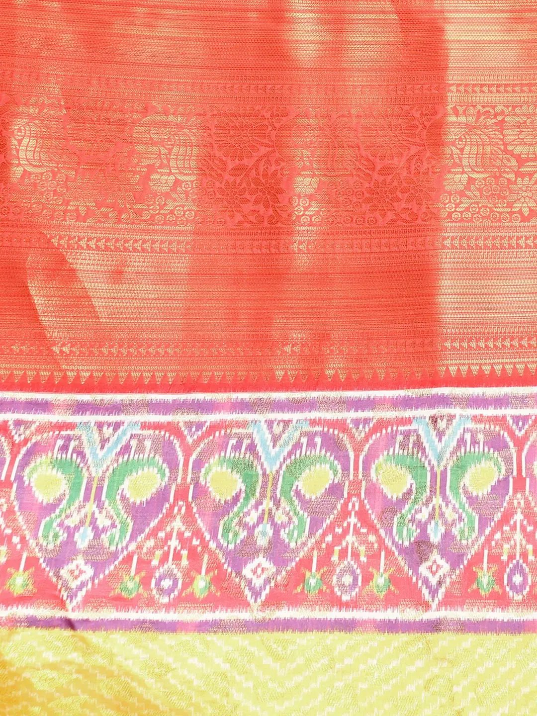 Exquisite Ikkat Digital Pattu Banarasi Silk Saree by My Store