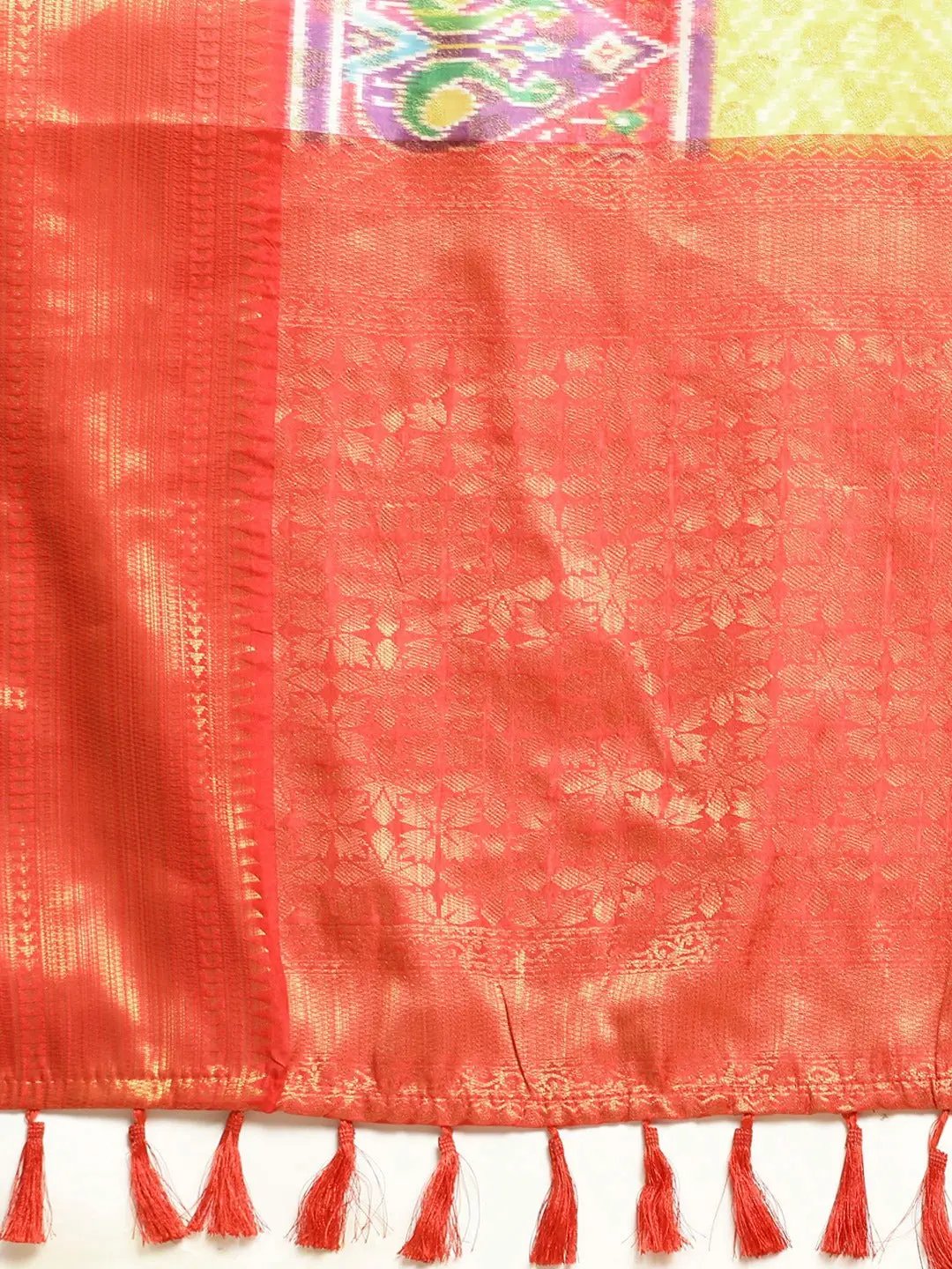 Exquisite Ikkat Digital Pattu Banarasi Silk Saree by My Store