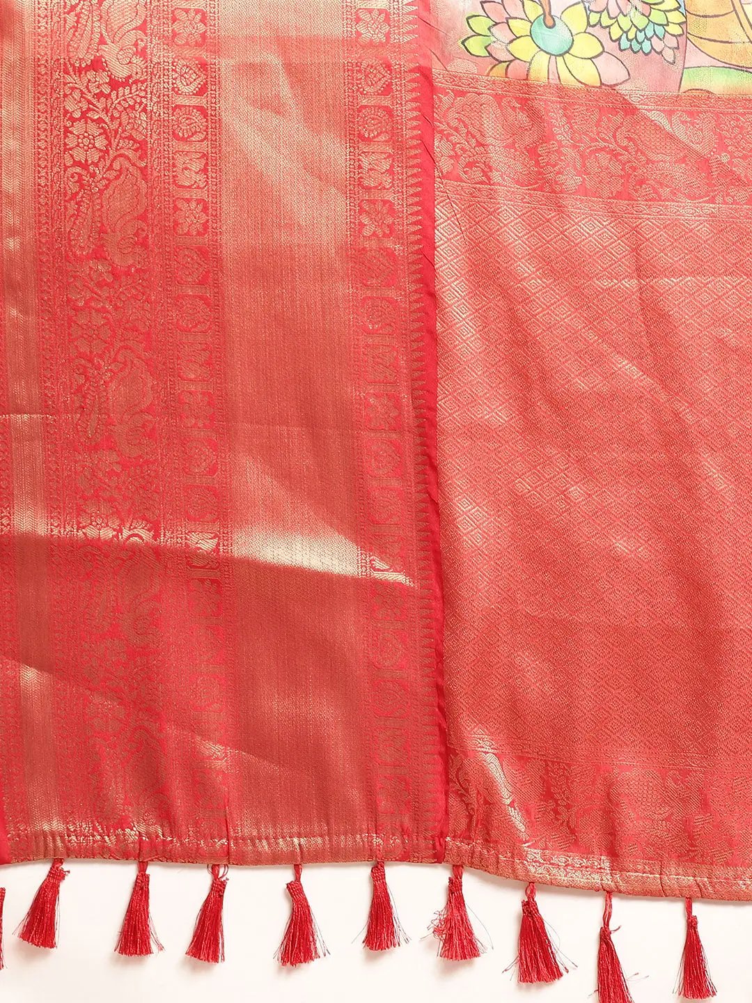 Exquisite Kalamkari Pattu Banarasi Silk Saree by My Store