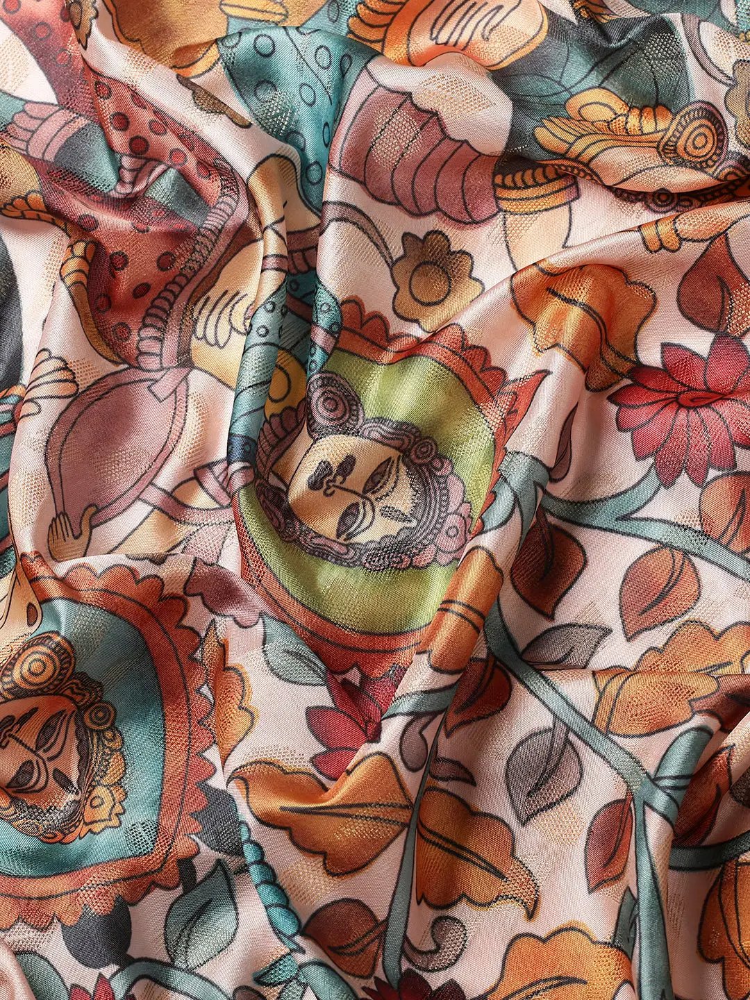 Exquisite Kalamkari Pattu Banarasi Silk Saree by My Store