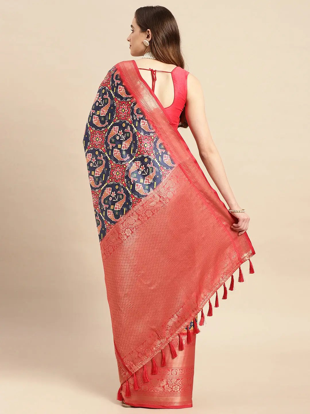 Exquisite Kalamkari Pattu Banarasi Silk Saree by My Store