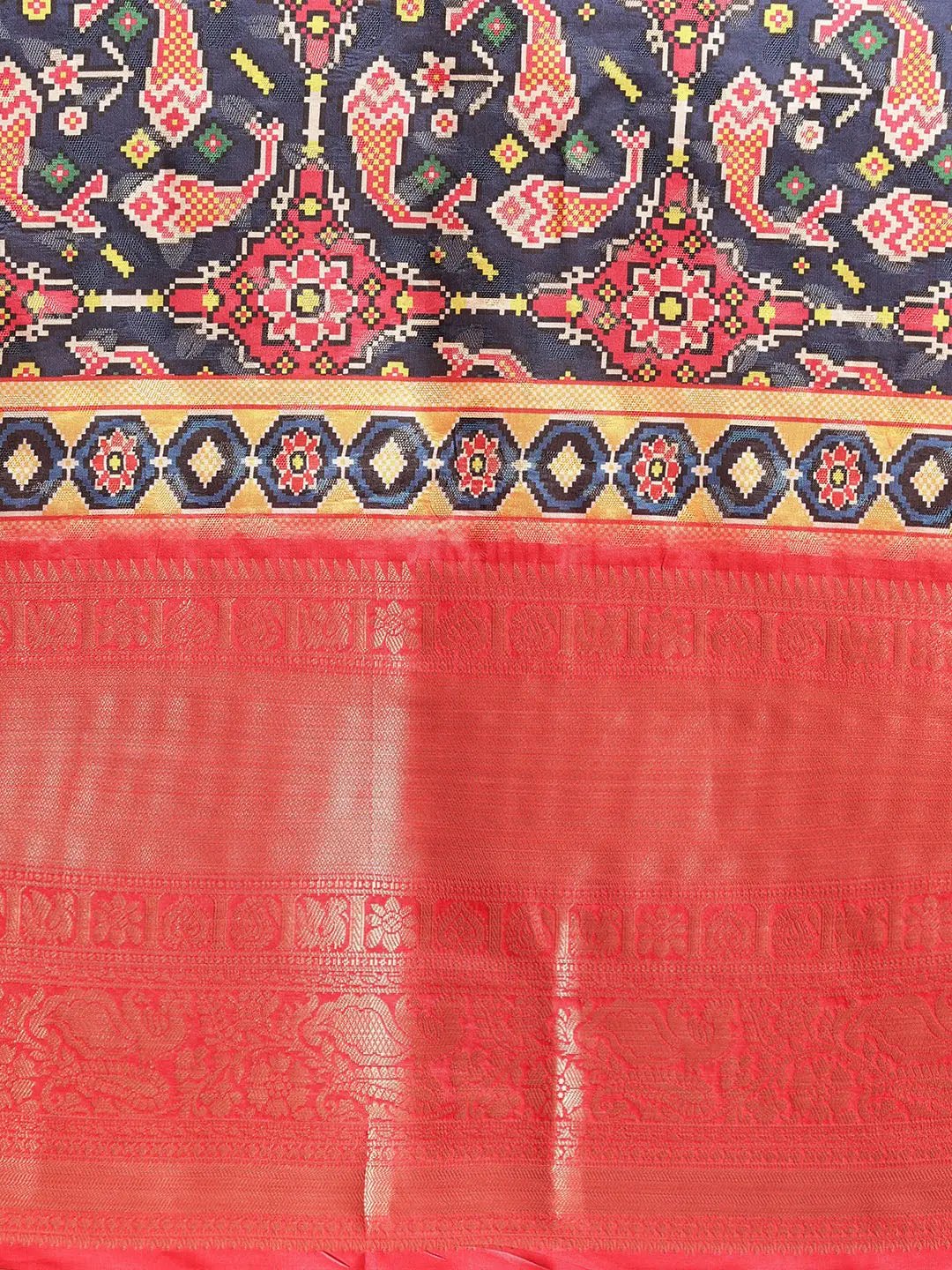 Exquisite Kalamkari Pattu Banarasi Silk Saree by My Store