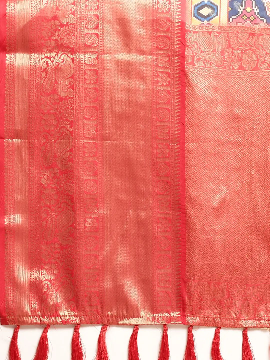 Exquisite Kalamkari Pattu Banarasi Silk Saree by My Store