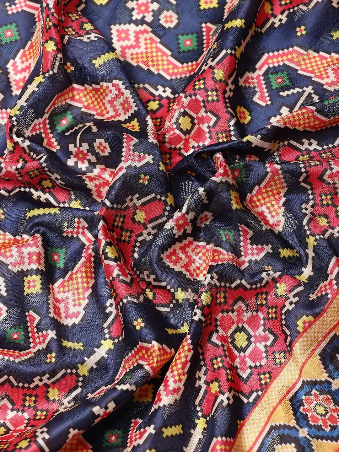 Exquisite Kalamkari Pattu Banarasi Silk Saree by My Store