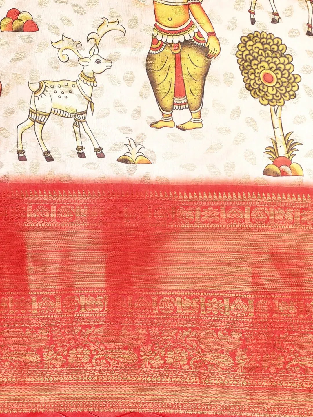 Exquisite Kalamkari Pattu Banarasi Silk Saree by My Store