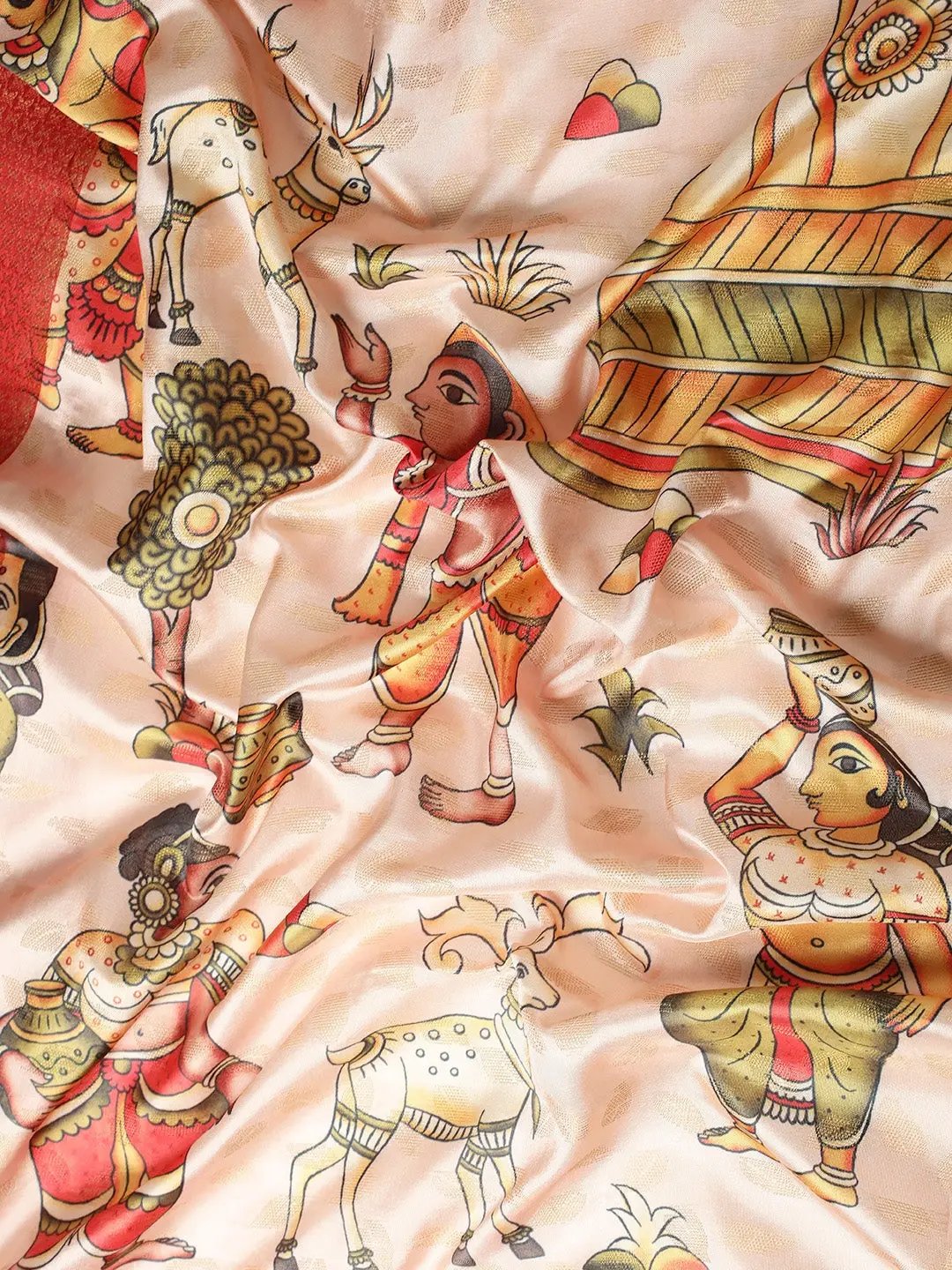 Exquisite Kalamkari Pattu Banarasi Silk Saree by My Store