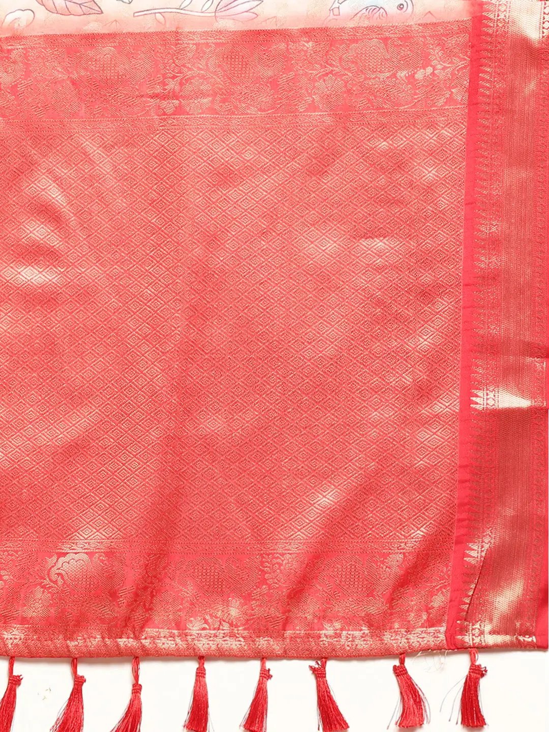 Exquisite Kalamkari Pattu Banarasi Silk Saree by My Store