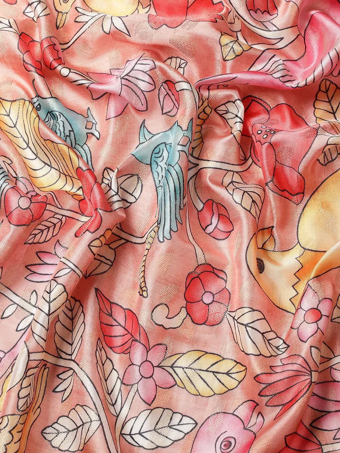 Exquisite Kalamkari Pattu Banarasi Silk Saree by My Store