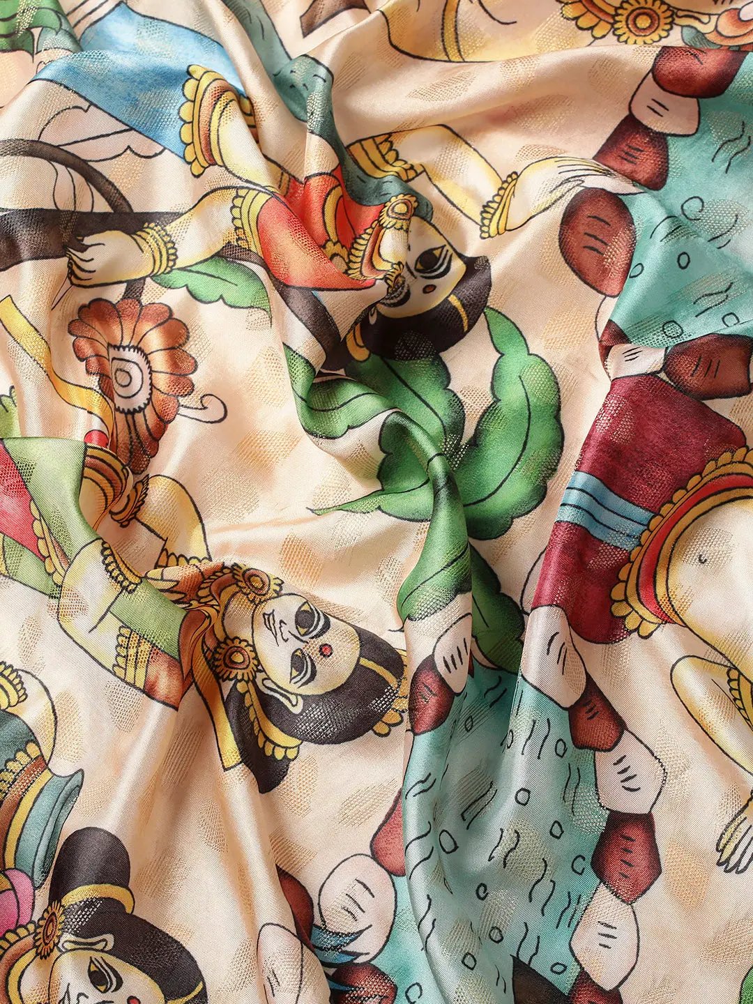 Exquisite Kalamkari Pattu Banarasi Silk Saree by My Store