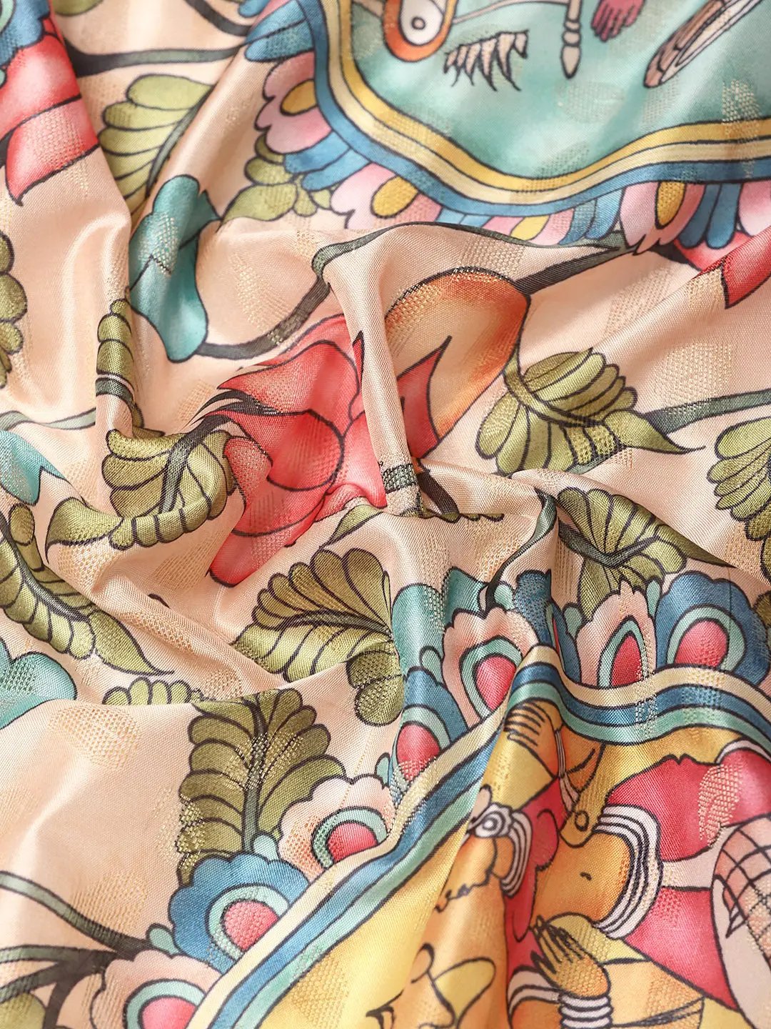 Exquisite Kalamkari Pattu Banarasi Silk Saree by My Store