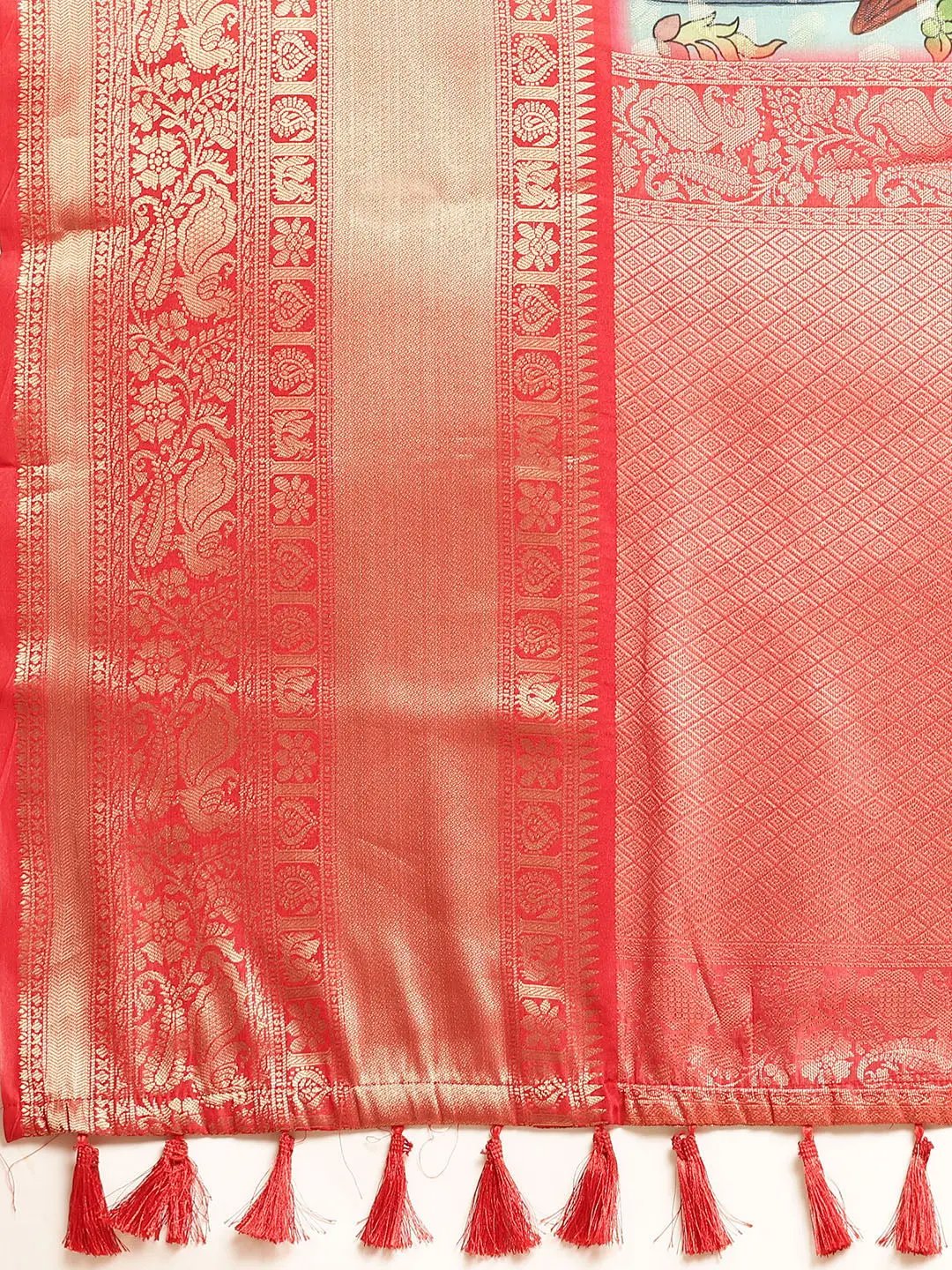 Exquisite Kalamkari Pattu Banarasi Silk Saree by My Store