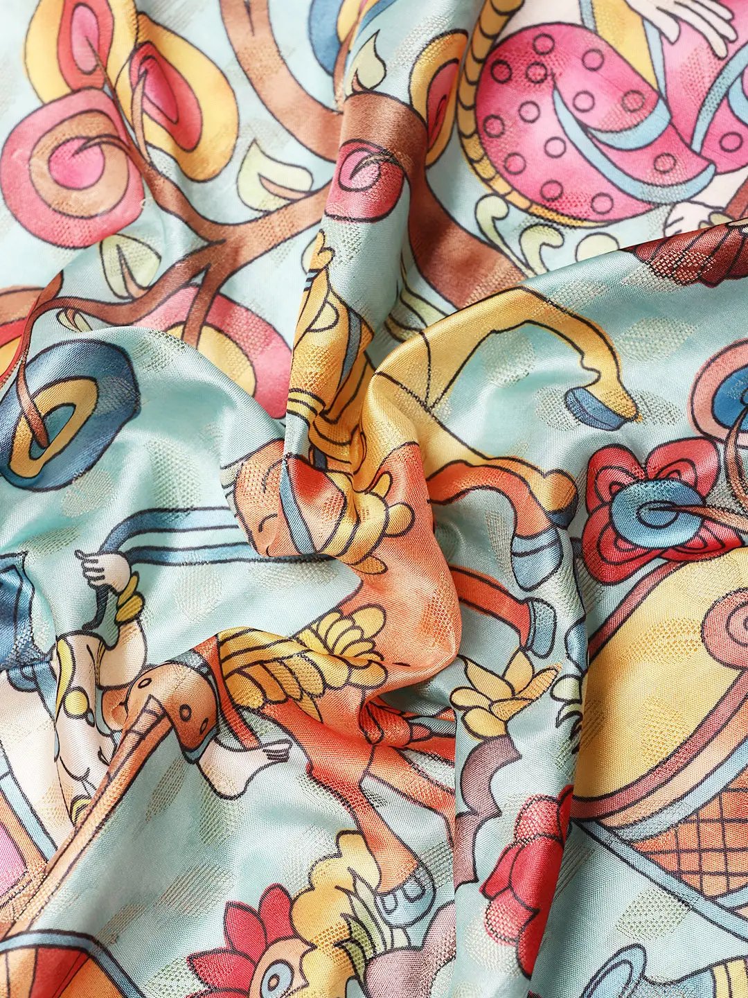 Exquisite Kalamkari Pattu Banarasi Silk Saree by My Store