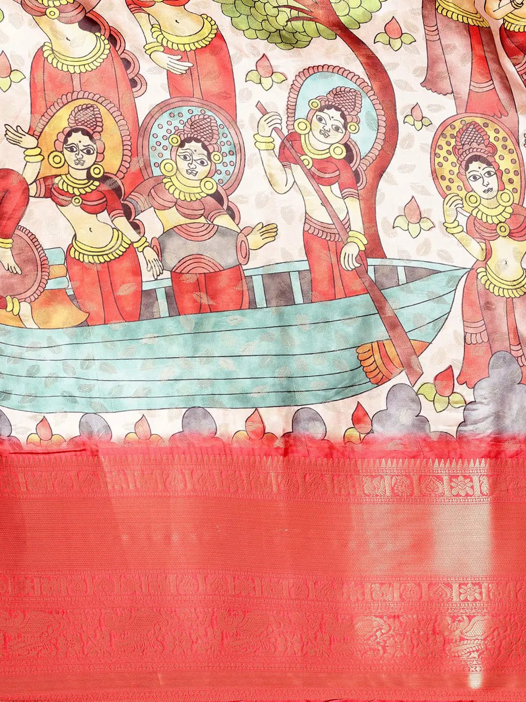 Exquisite Kalamkari Pattu Banarasi Silk Saree by My Store