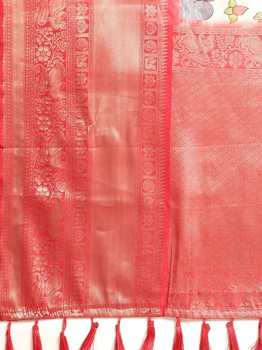 Exquisite Kalamkari Pattu Banarasi Silk Saree by My Store