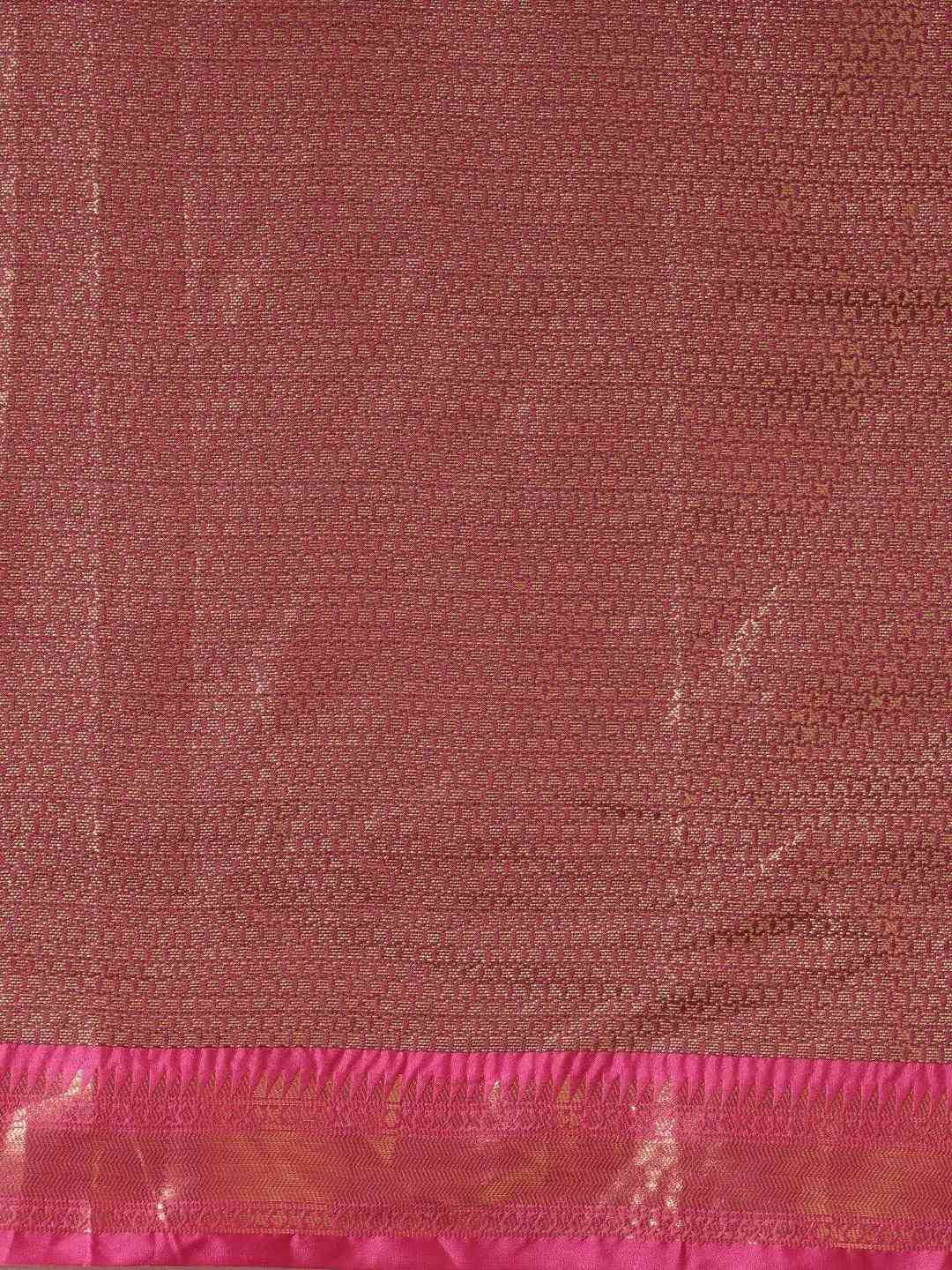 Navy Colour Banarasi Kanchi Zari Weaving Pattu Saree by My Store