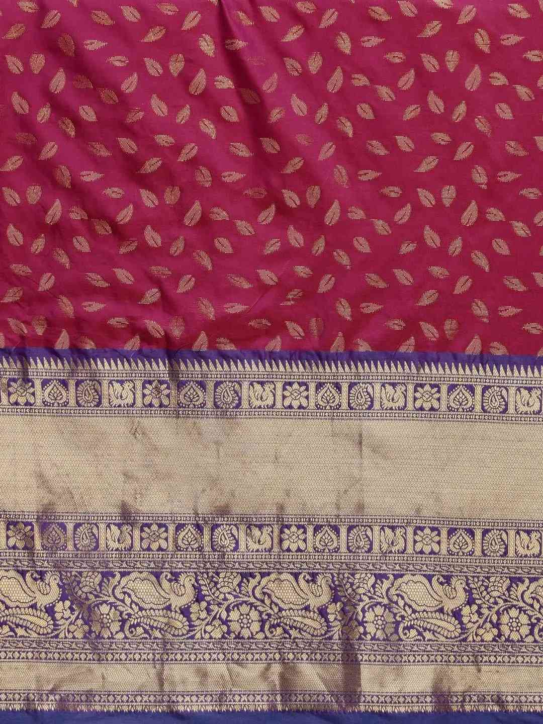 Wine Colour Banarasi Kanchi Zari Weaving Pattu Saree