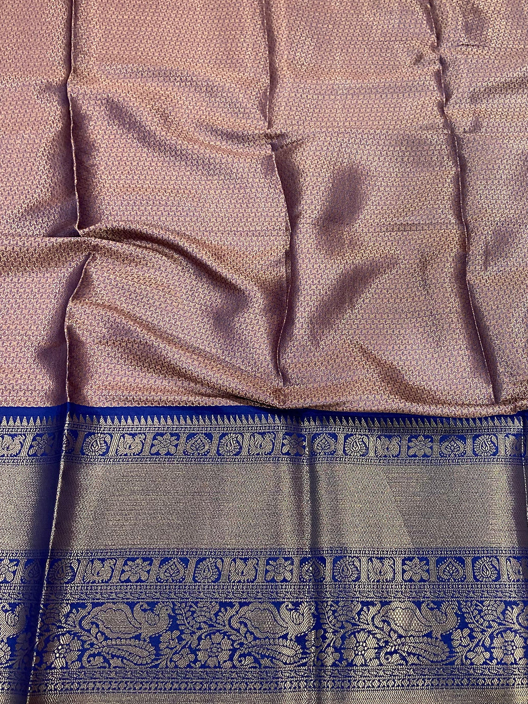 Intricate Aqua Pearl Banarasi Silk Saree by My Store