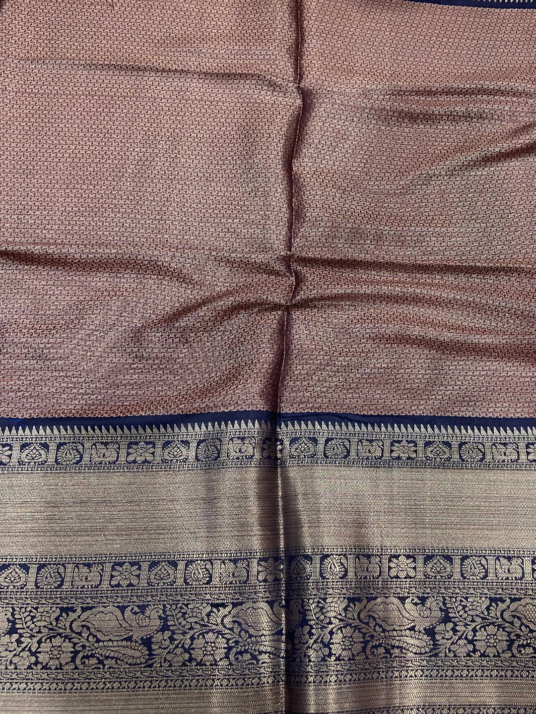 Intricate Tan Banarasi Silk Saree