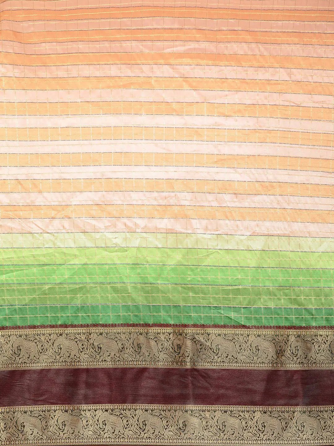 Designer Striped Print Pattu Banarasi Silk Saree by My Store