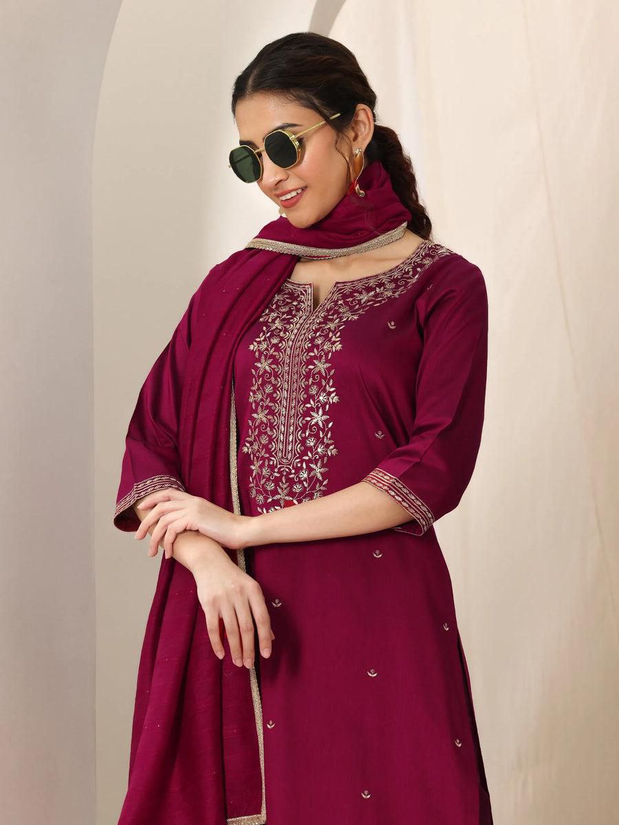 Elegant Maroon Kurta Set for Women