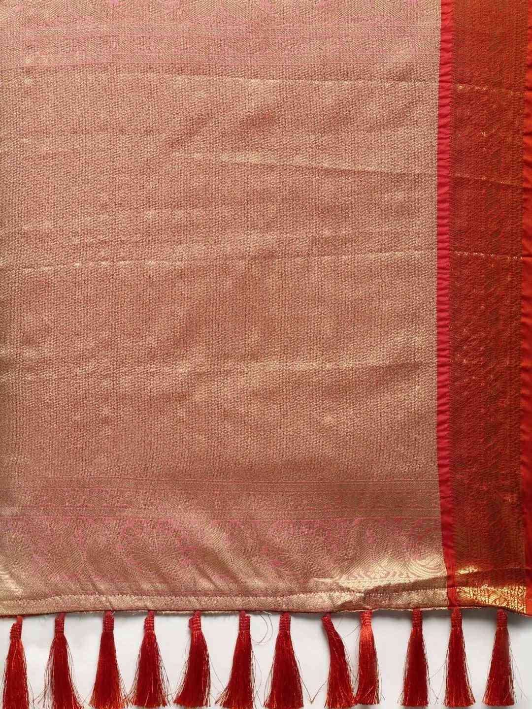 Soft Silk White Colour Kanjivaaram Traditional Wear Saree by My Store