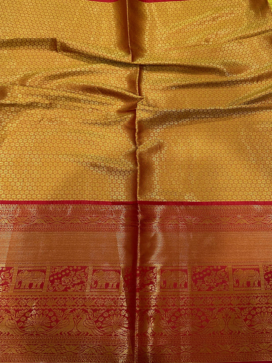 Pink Elegant Soft Silk Saree With Pattu Zari Border by My Store