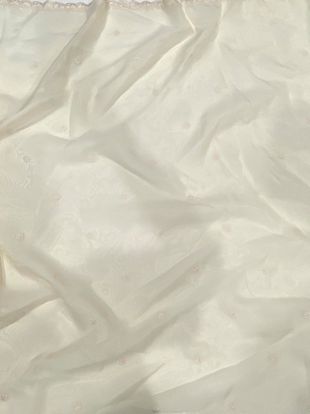 Ethereal White Soft Chiffon Saree by My Store