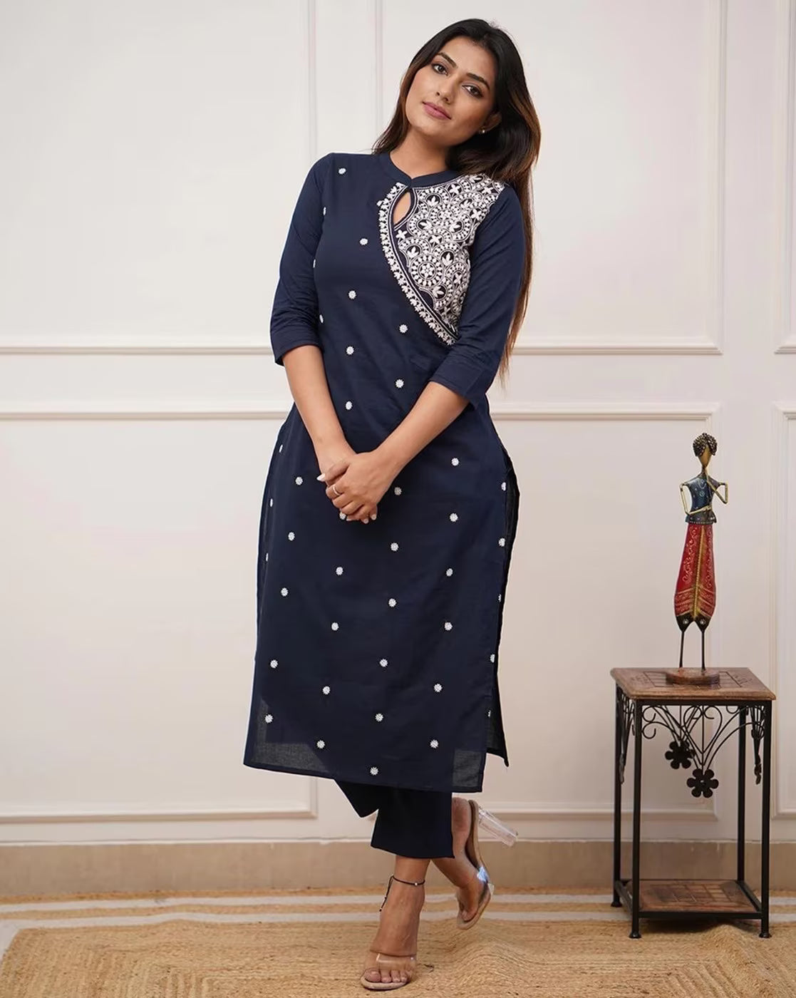 Party Wear Rayon Straight Kurta With Duptta