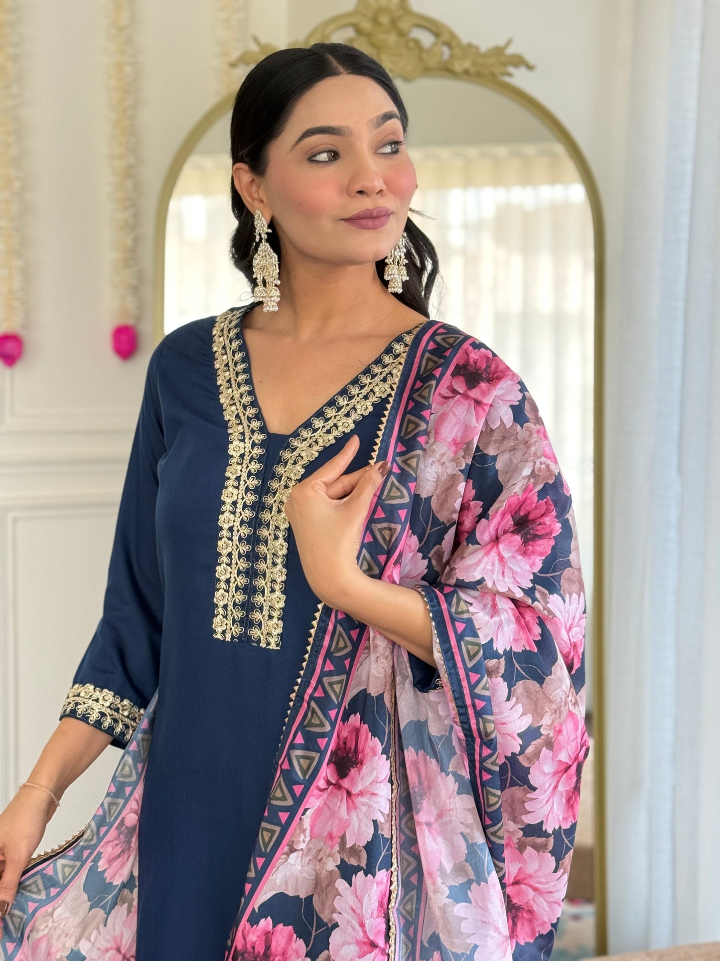 Sophisticated Navy Kurta & Pant Set