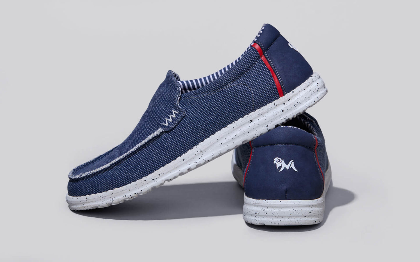 The Wanderers Slip Ons : Navy by My Store