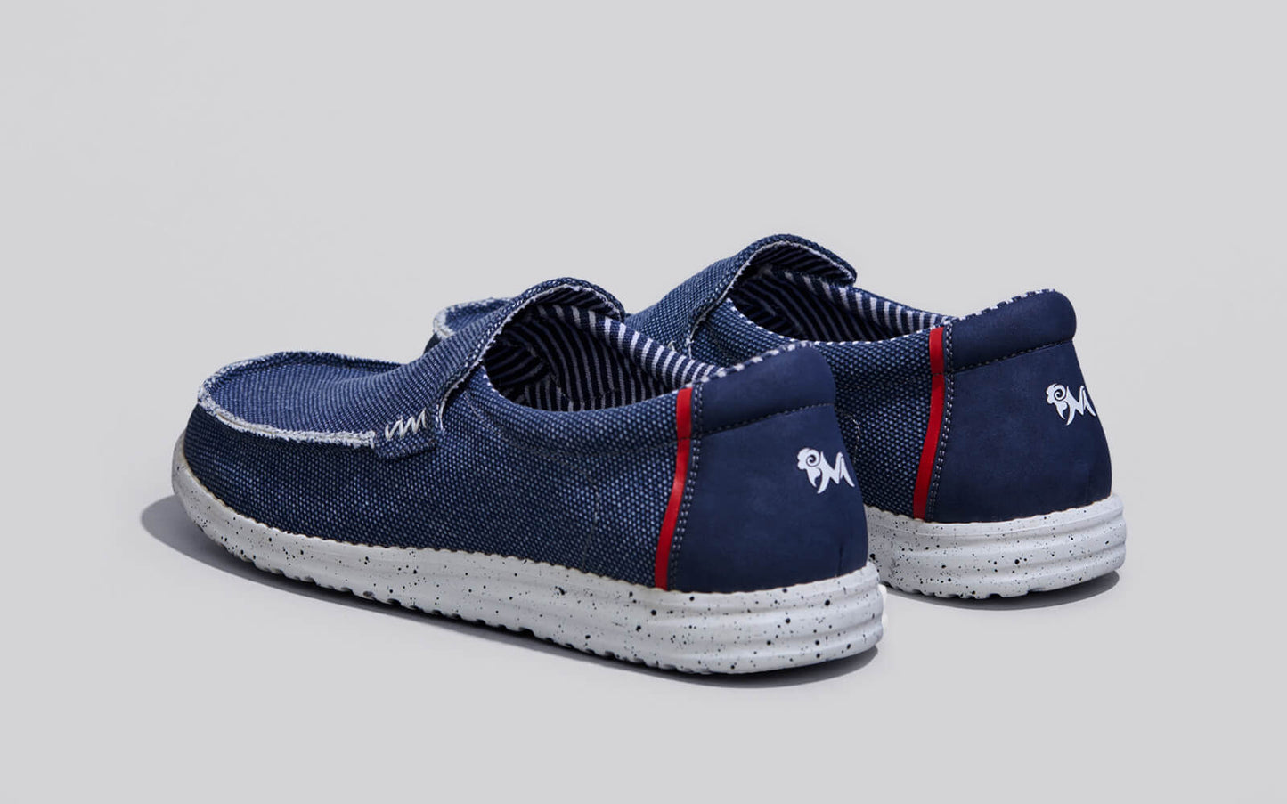 The Wanderers Slip Ons : Navy by My Store