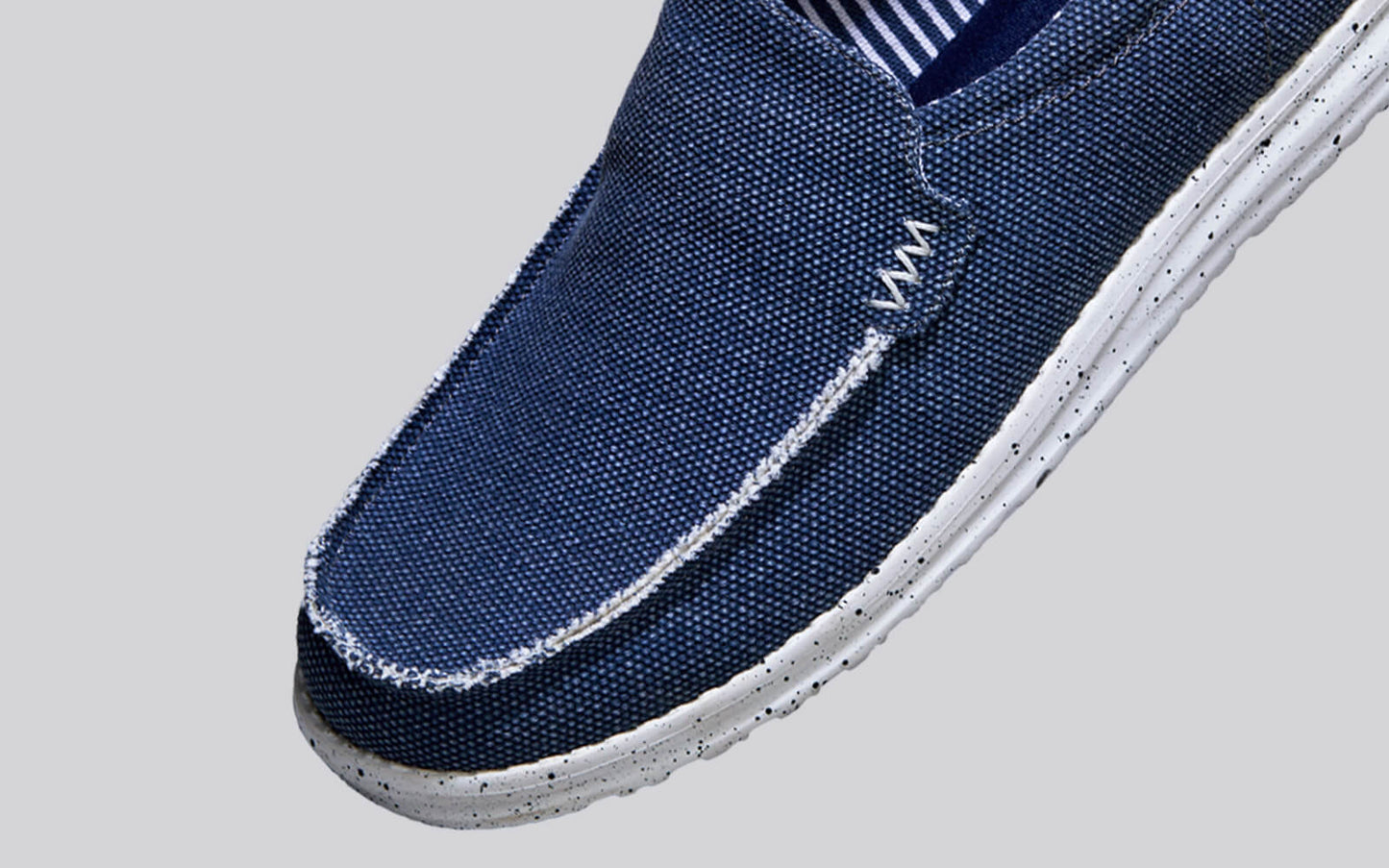 The Wanderers Slip Ons : Navy by My Store