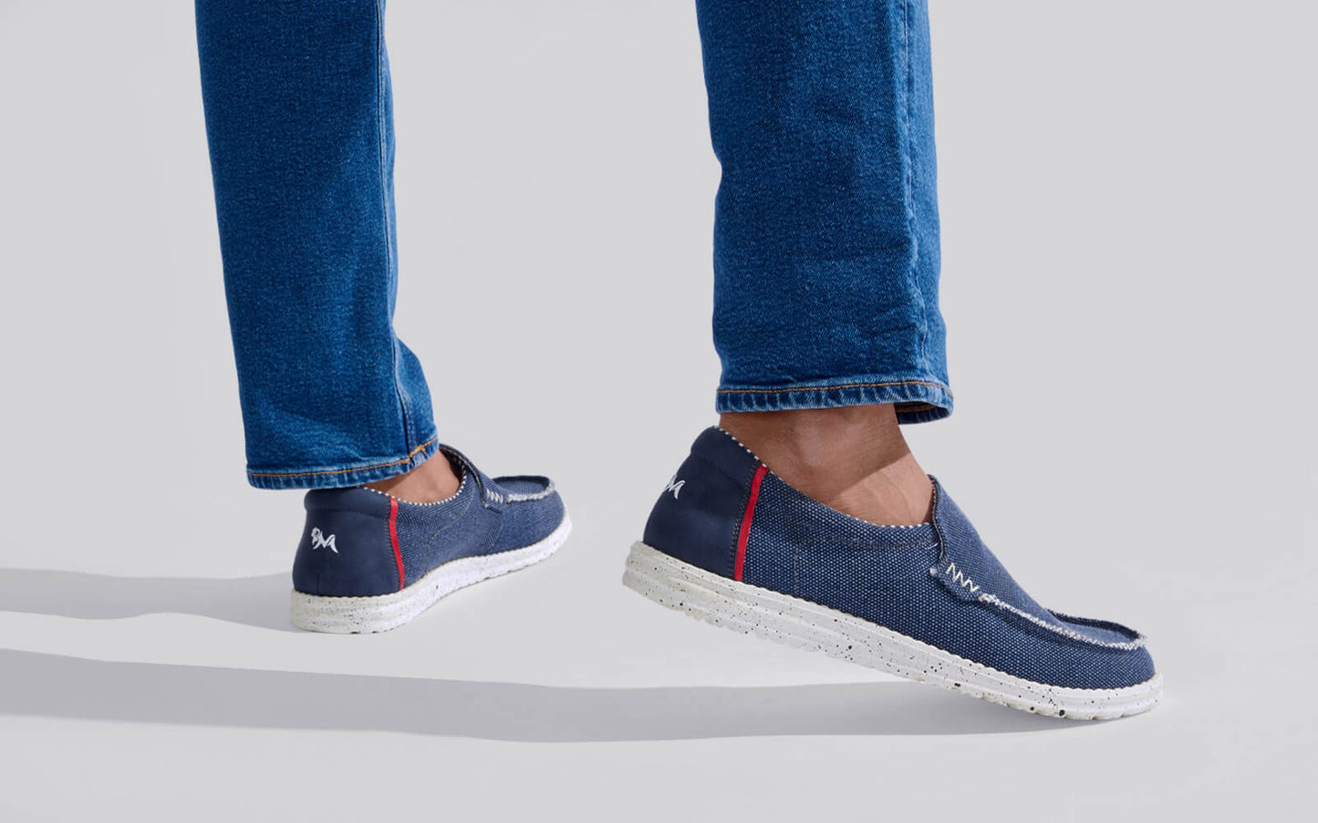 The Wanderers Slip Ons : Navy by My Store