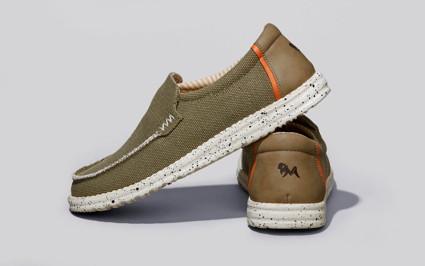 The Wanderers Slip Ons : Olive by My Store