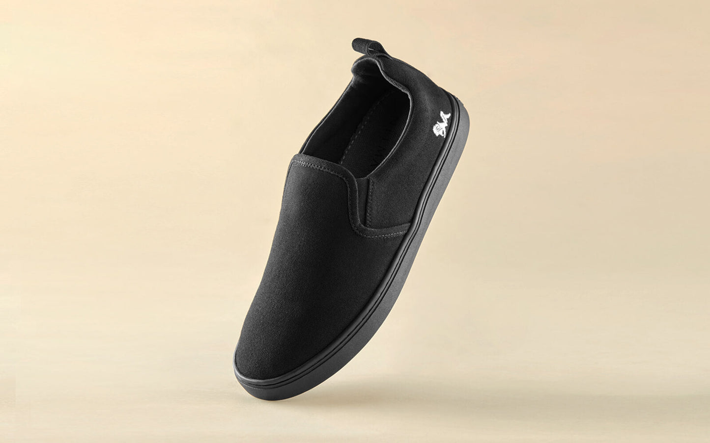 Cotton Slip Ons : Coal Black by My Store