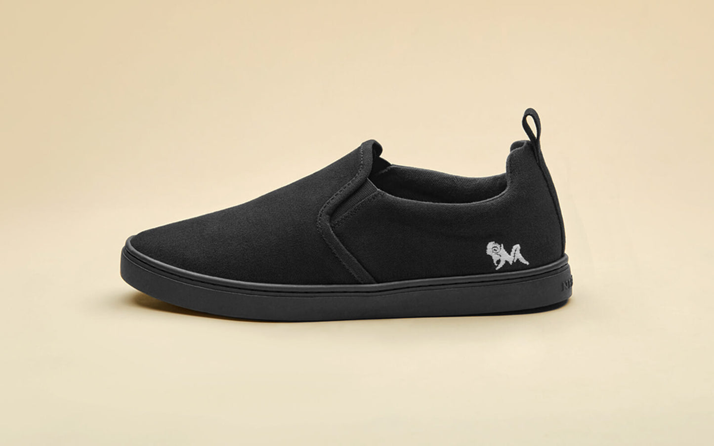 Cotton Slip Ons : Coal Black by My Store