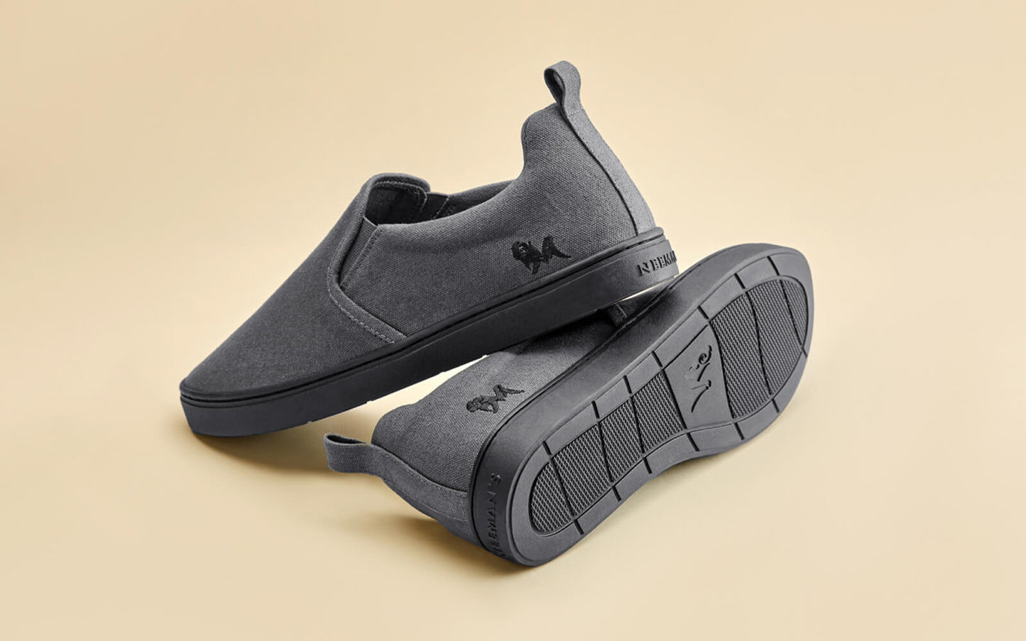 Cotton Slip Ons : Pebble Grey by My Store