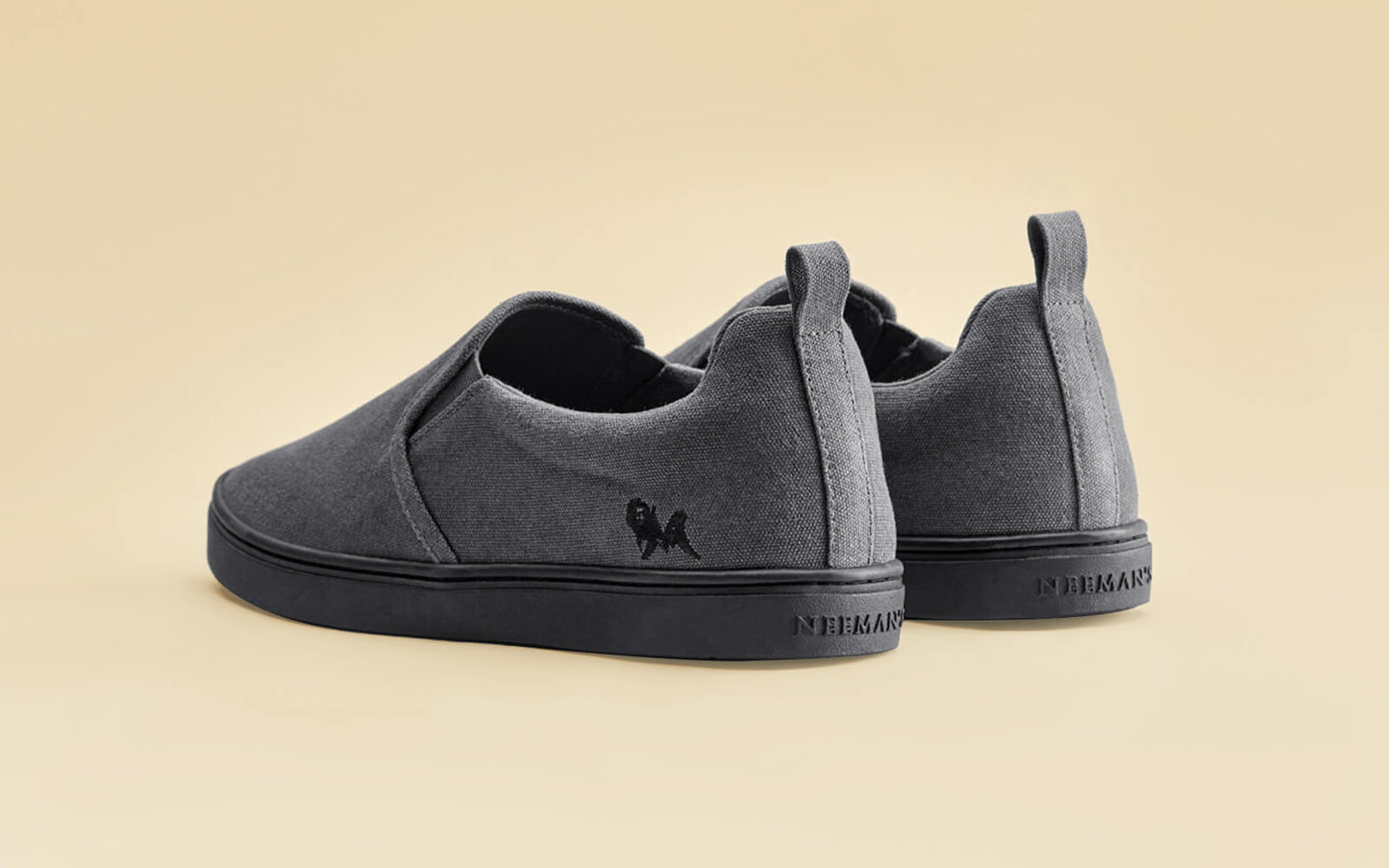 Cotton Slip Ons : Pebble Grey by My Store