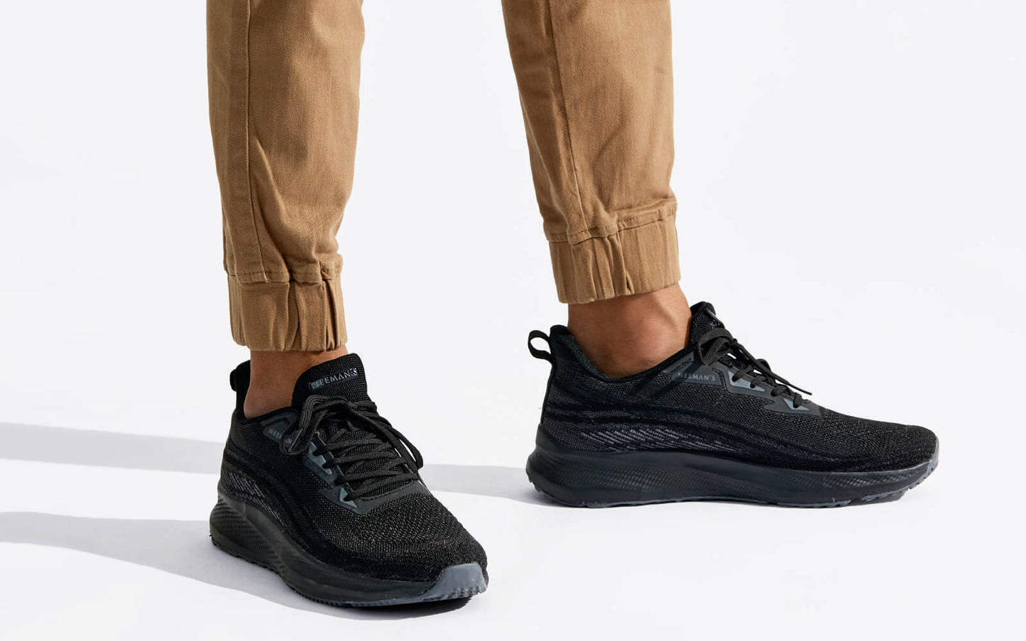 Dashing Walkers – Black | Stylish & Comfortable Black Walking Shoes for Daily Wear