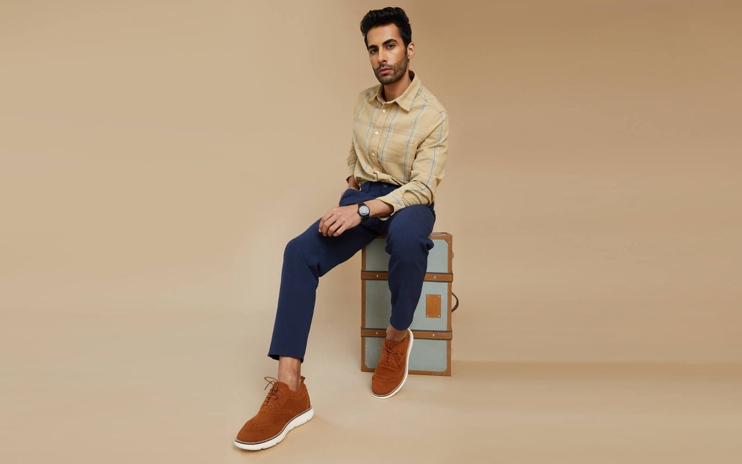 Dress Sneakers : Brown Ivory by My Store