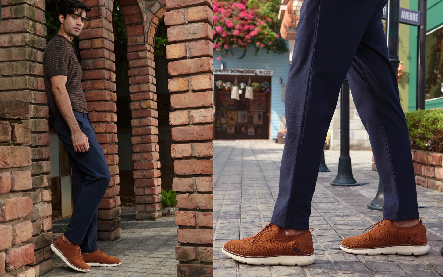Dress Sneakers : Brown Ivory by My Store