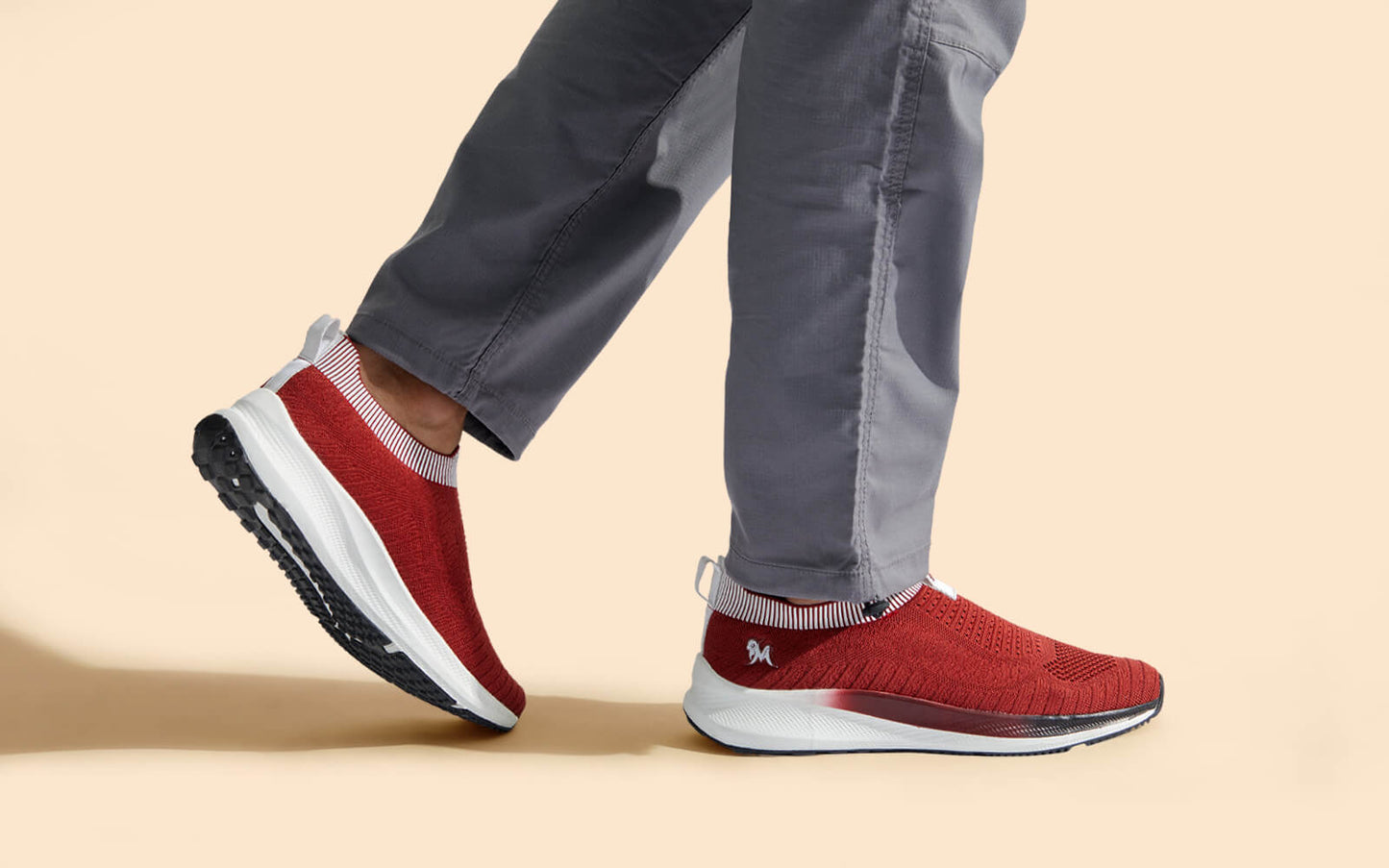 Grip Fit Slip Ons : Maroon by My Store