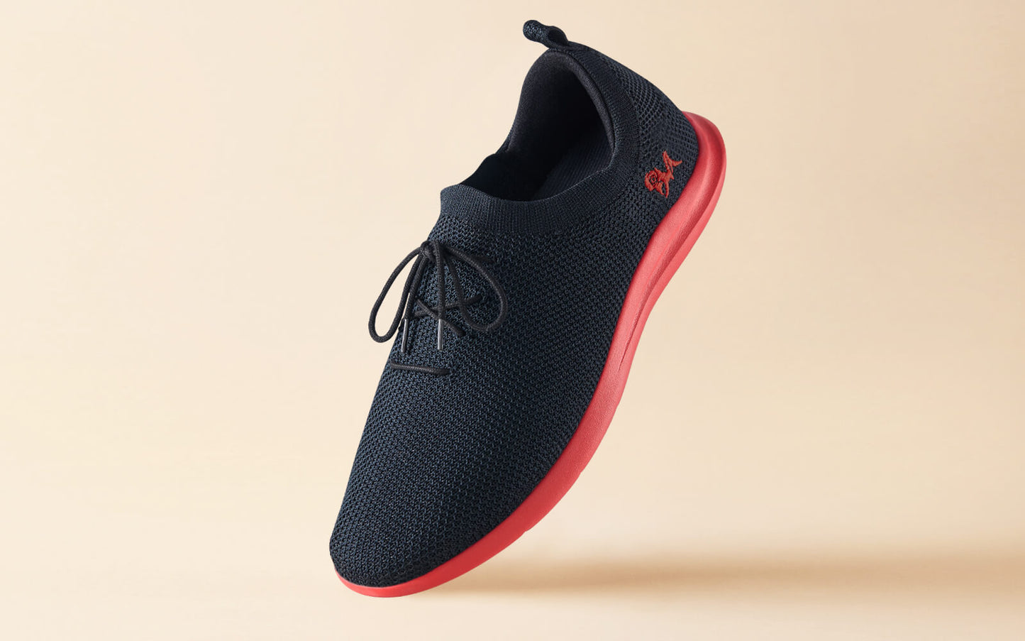 ReLive Knit Sneakers : Hale Black / Red Sole by My Store