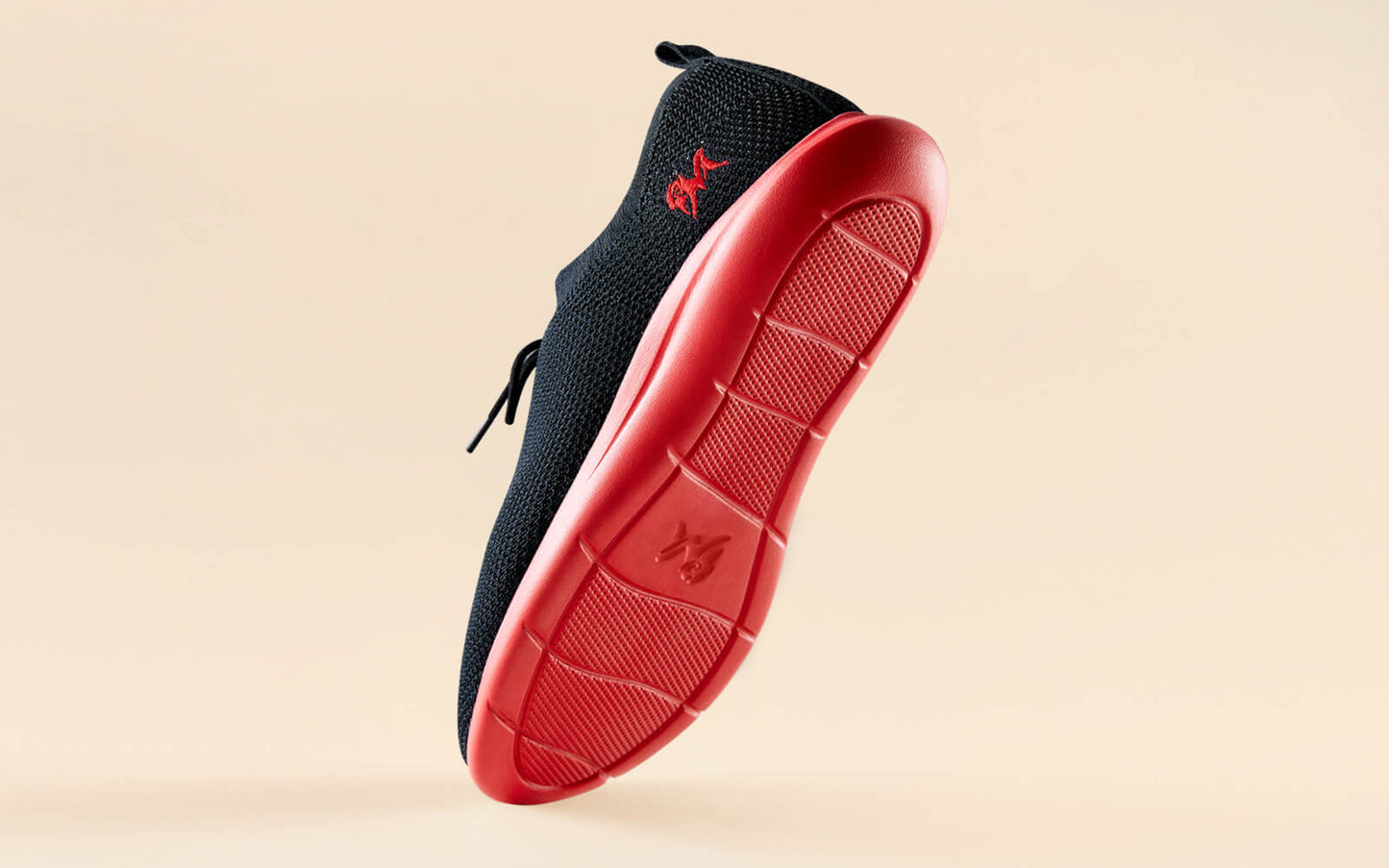 ReLive Knit Sneakers : Hale Black / Red Sole by My Store