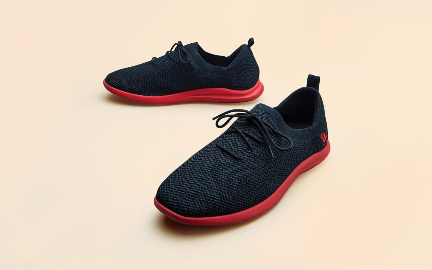 ReLive Knit Sneakers : Hale Black / Red Sole by My Store
