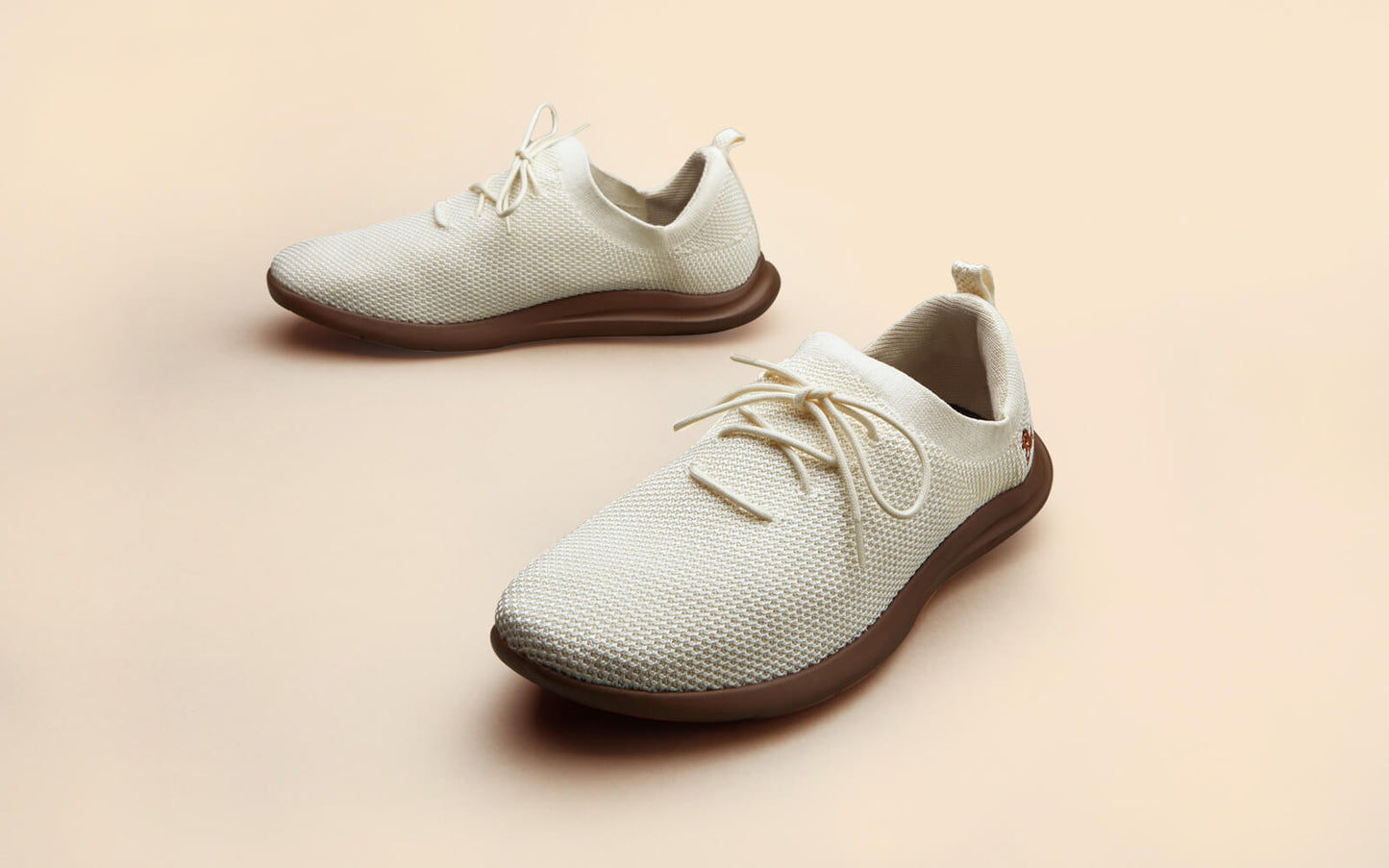 ReLive Knit Sneakers : Tusk Ivory / Brown Sole by My Store
