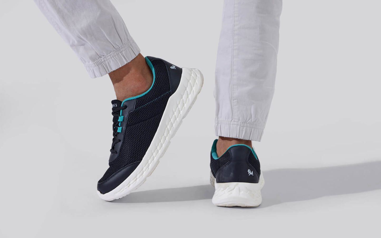 Relaxed Sporties : Black-Teal by My Store