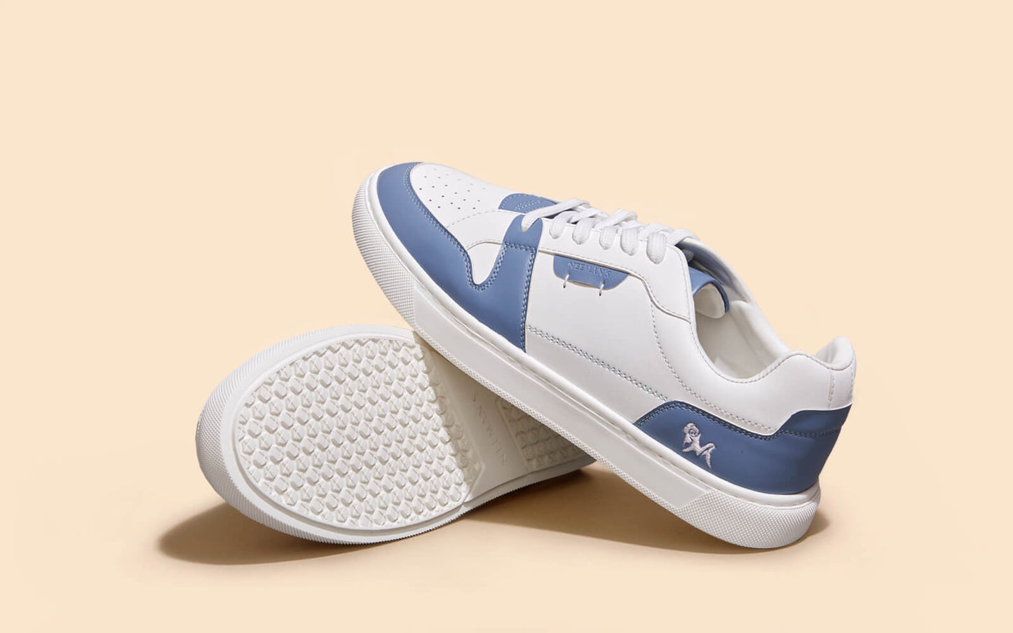 Retro Slick Sneakers : Blue and White by My Store